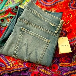 Mother Jeans The Insider Crop Step Fray Color Thrilling Shots size 32 NWT